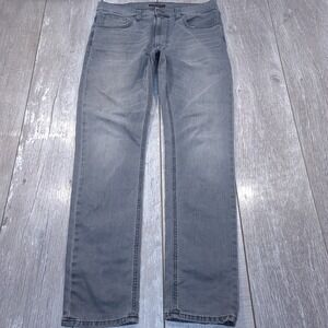 Nudie Jeans Lean Dean Mens 34x32 Pine Grey Slim Tapered Organic Cotton Denim